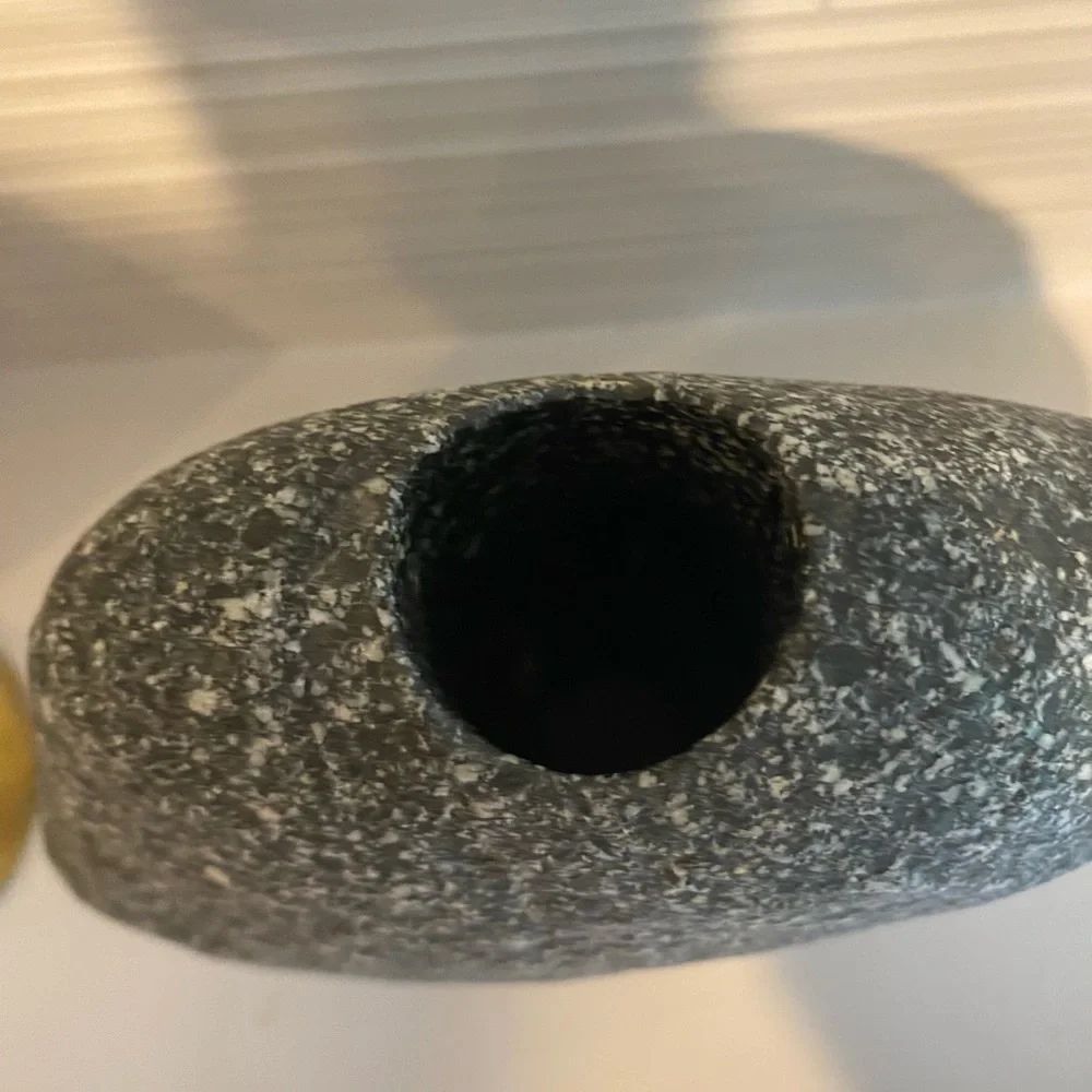 River rock bud vase decor handmade